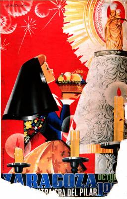 Fiesta patronales en honor de Nuestra Señora del Pilar 1957 Zaragoza